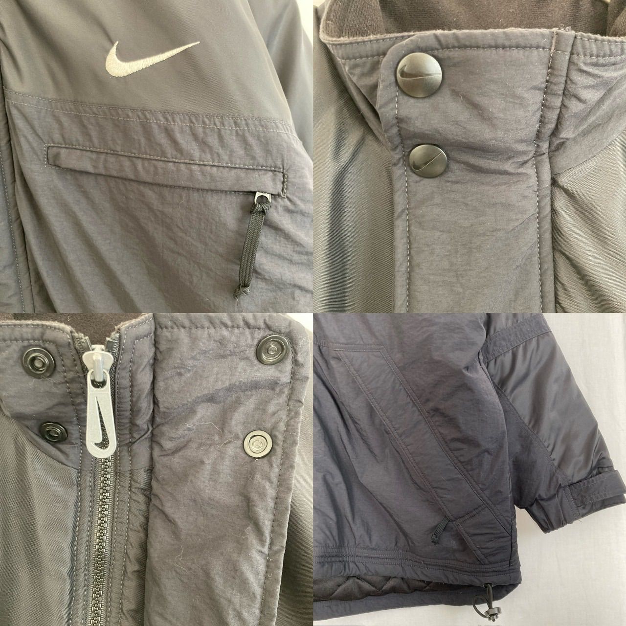 XLサイズ】古着 NIKE 中綿ナイロンジャケット 90s 銀タグ 白タグ