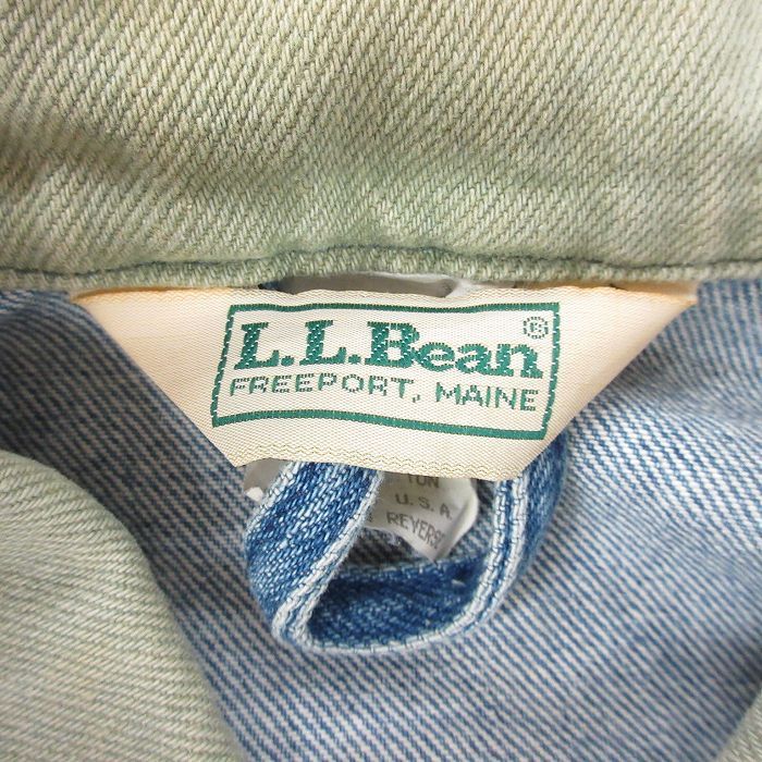 XL/古着 エルエルビーン LLBEAN 長袖 ジージャン メンズ 80s コットン 