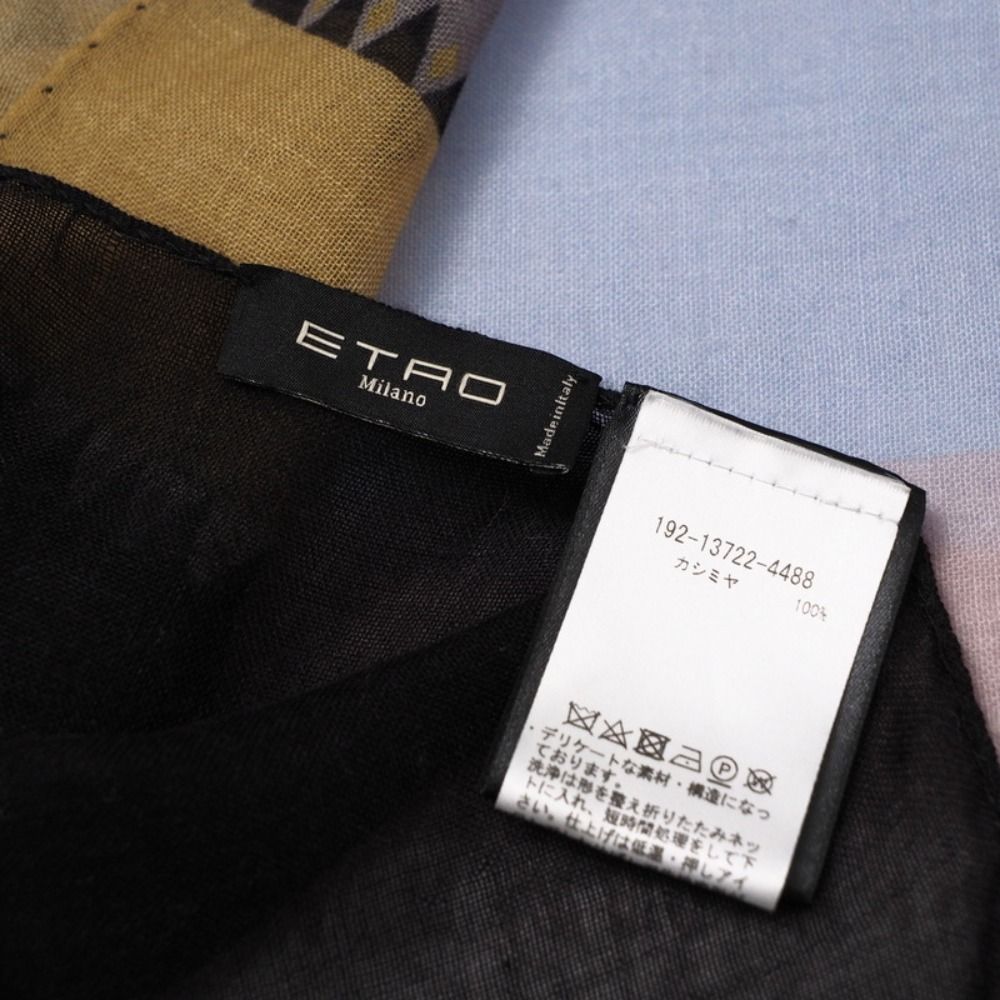 ETRO エトロ ストール 大判 ストール ショール スカーフ カシミヤ 花  