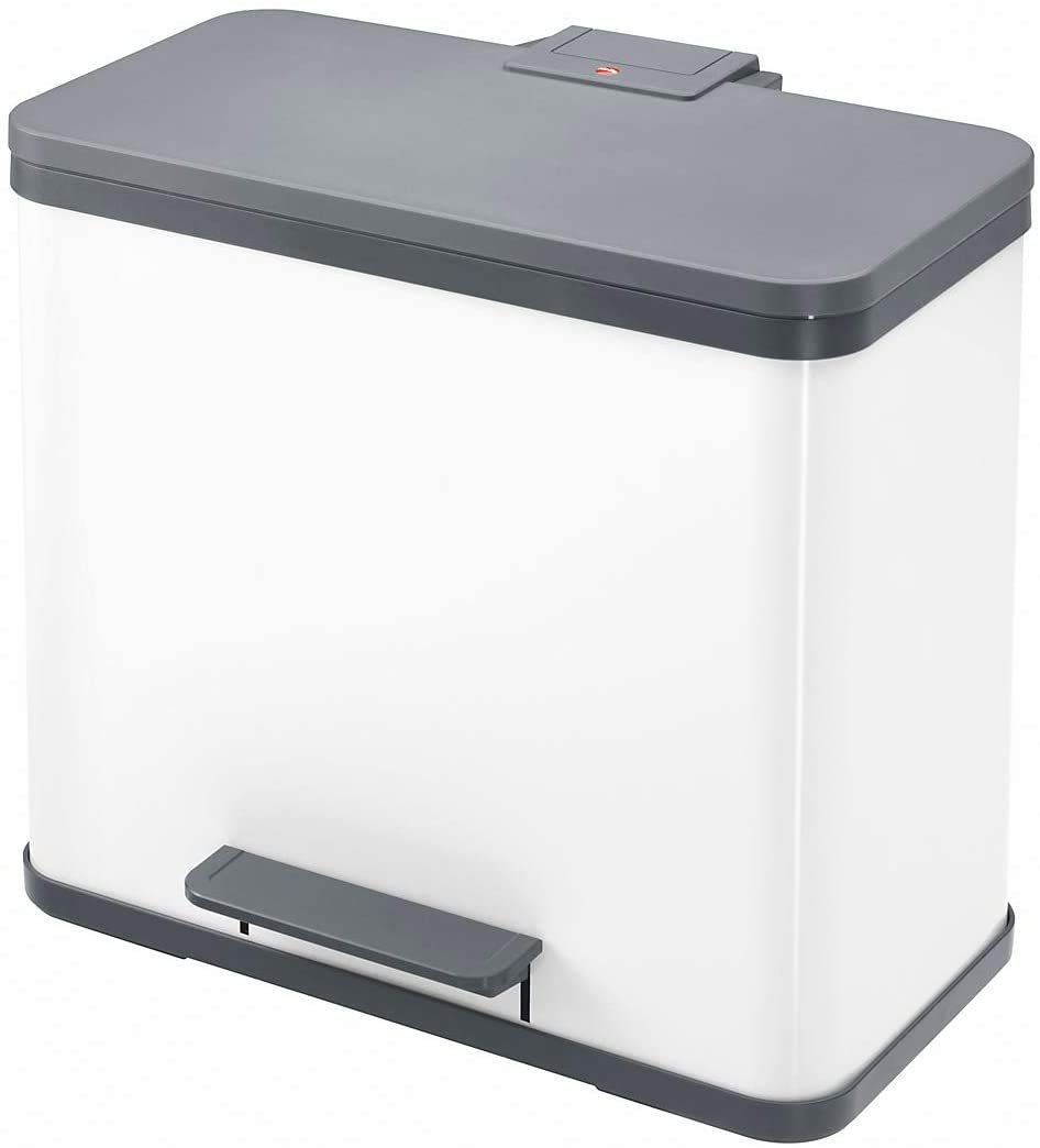 新着商品】60102 エコトリオ 27(9L×3) ホワイト ペダル式ゴミ箱