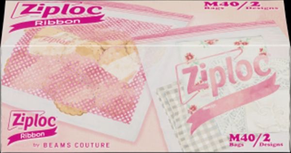まとめ買い-12点セット ジップロックデザインバッグリボンＭ４０枚 旭化成ホームプロダクツ 台所用品
