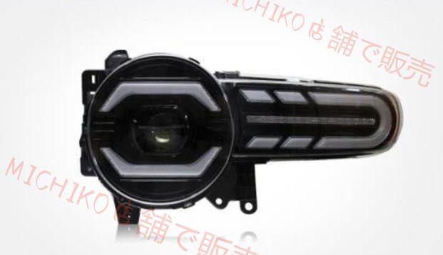 トヨタ FJ クルーザー GSJ15W 2006年- LEDヘッドランプ ヘッドライト ドレスアップ 流れるウインカー 外装カスタム サイド2P FFCRYSTALESIA_COM