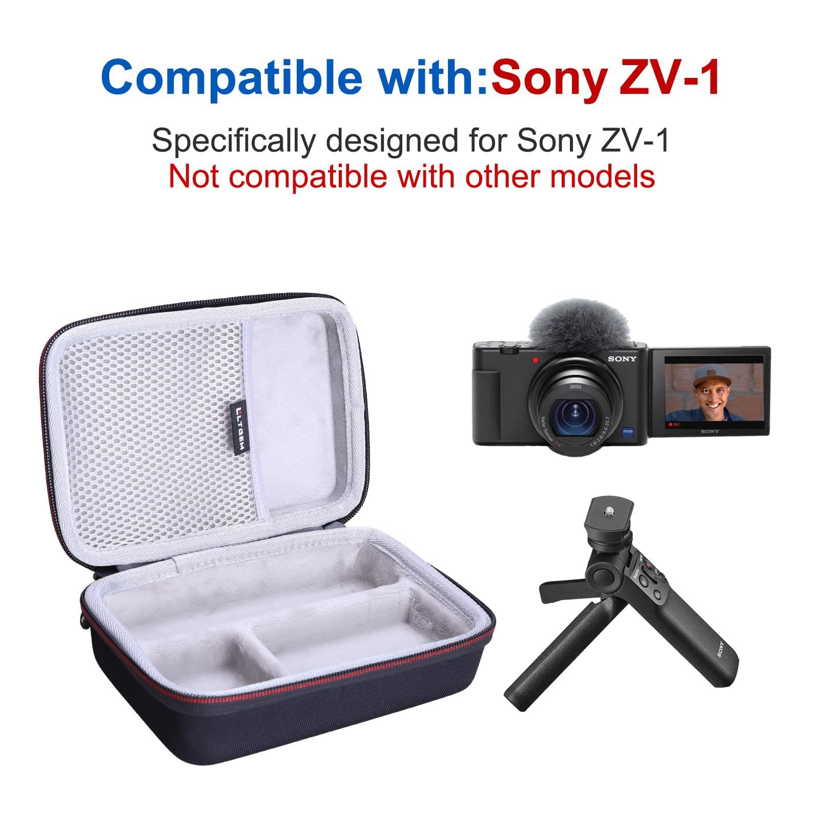 LTGEM製Sony ZV-1カメラ用ハードケース Vloggerアクセサリーキット三脚
