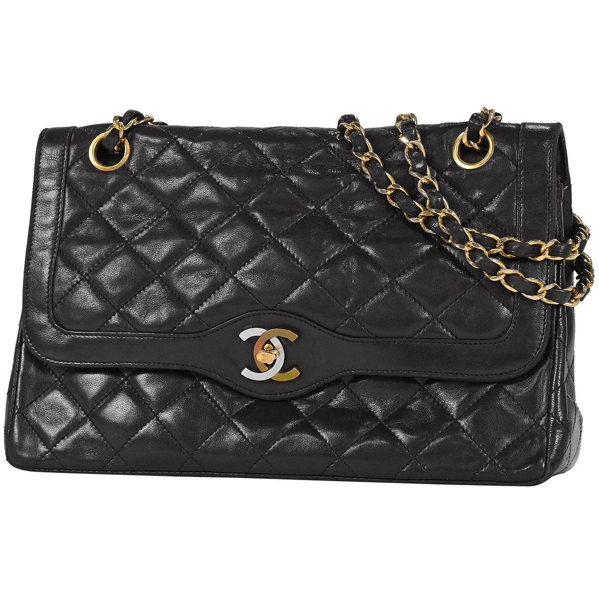 シャネル CHANEL パリ限定 マトラッセ Wフラップ チェーン ショルダー  