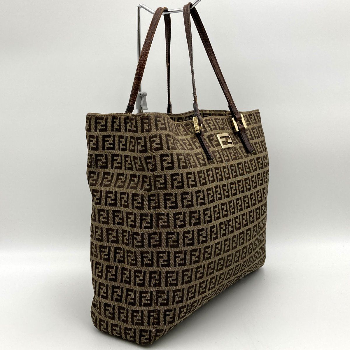 FENDI フェンディ ズッキーノ トートバッグ 手提げかばん ブラウン