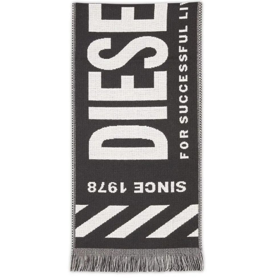 [Diesel] (ディーゼル) メンズ マフラー ロゴ ユニセックス A066430JKKR UNI ブラック 9XX 並行輸入品
