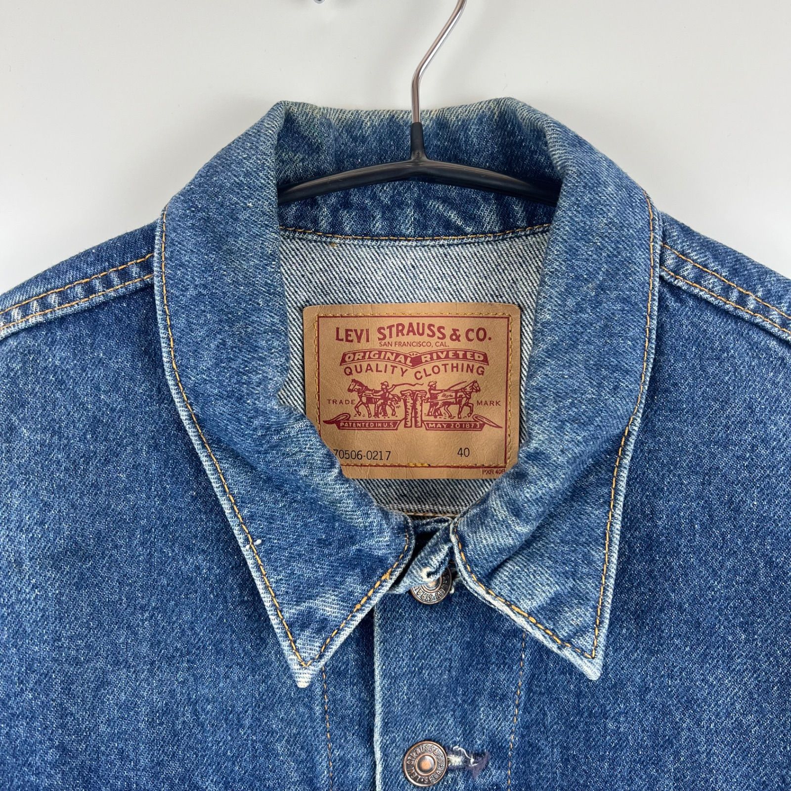 Levi's 90s 1994 USA VTG 70506-0217 denim tracker jacket 40