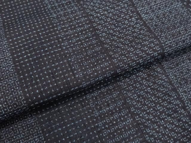 平和屋着物○本場結城紬 重要無形文化財 120亀甲 間道 正絹 逸品  