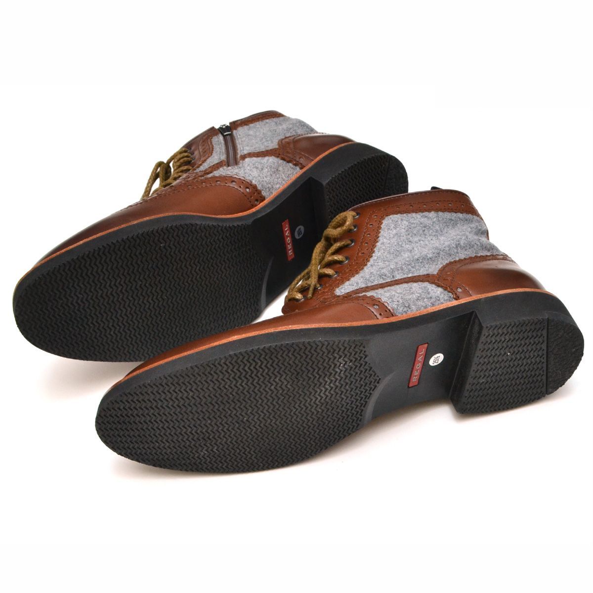 REGAL リーガル ウイングチップ レースアップブーツ 25.5cm メンズ