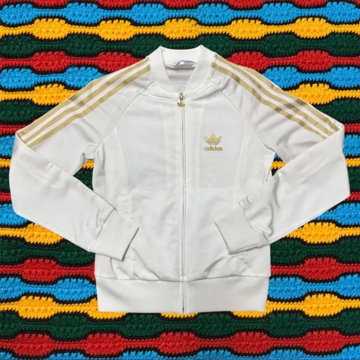 adidas アディダス ホワイトゴールド グリッター ジャージ