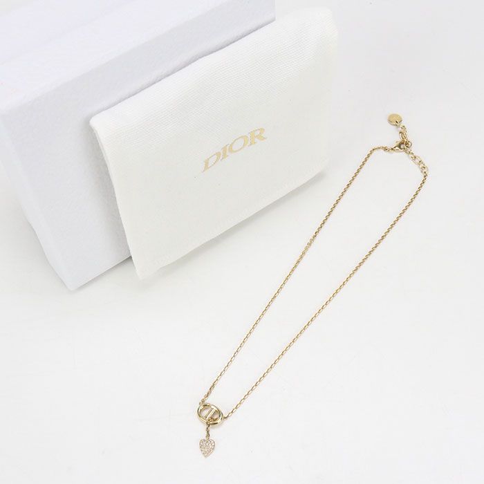 DIOR ディオール CDネイビーネックレス ネックレス メタル レディース