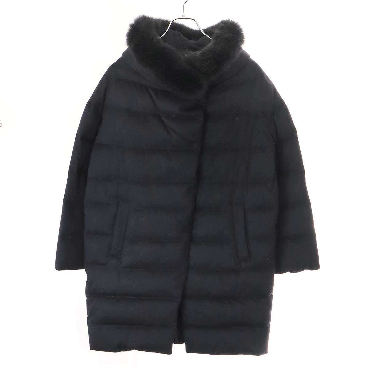HERNO ヘルノ PIACENZA社製 フォックスファー シルクカシミヤダウン  