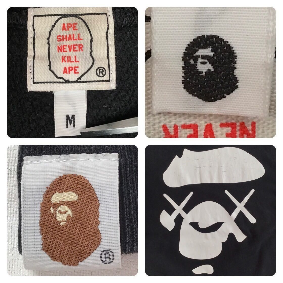 希少★ APE NIGO KAWS × BAPE ボーダー　カットソー BAPE × KAWS APE HEAD T-shirt a bathing ape NIGO Black Size M