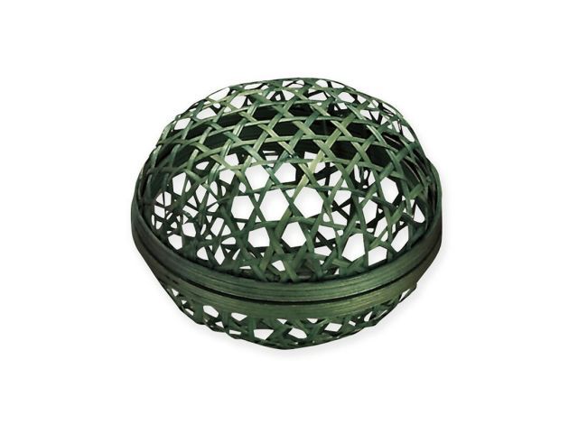 カゴ 六ツ目編マリモ篭13 緑 10個