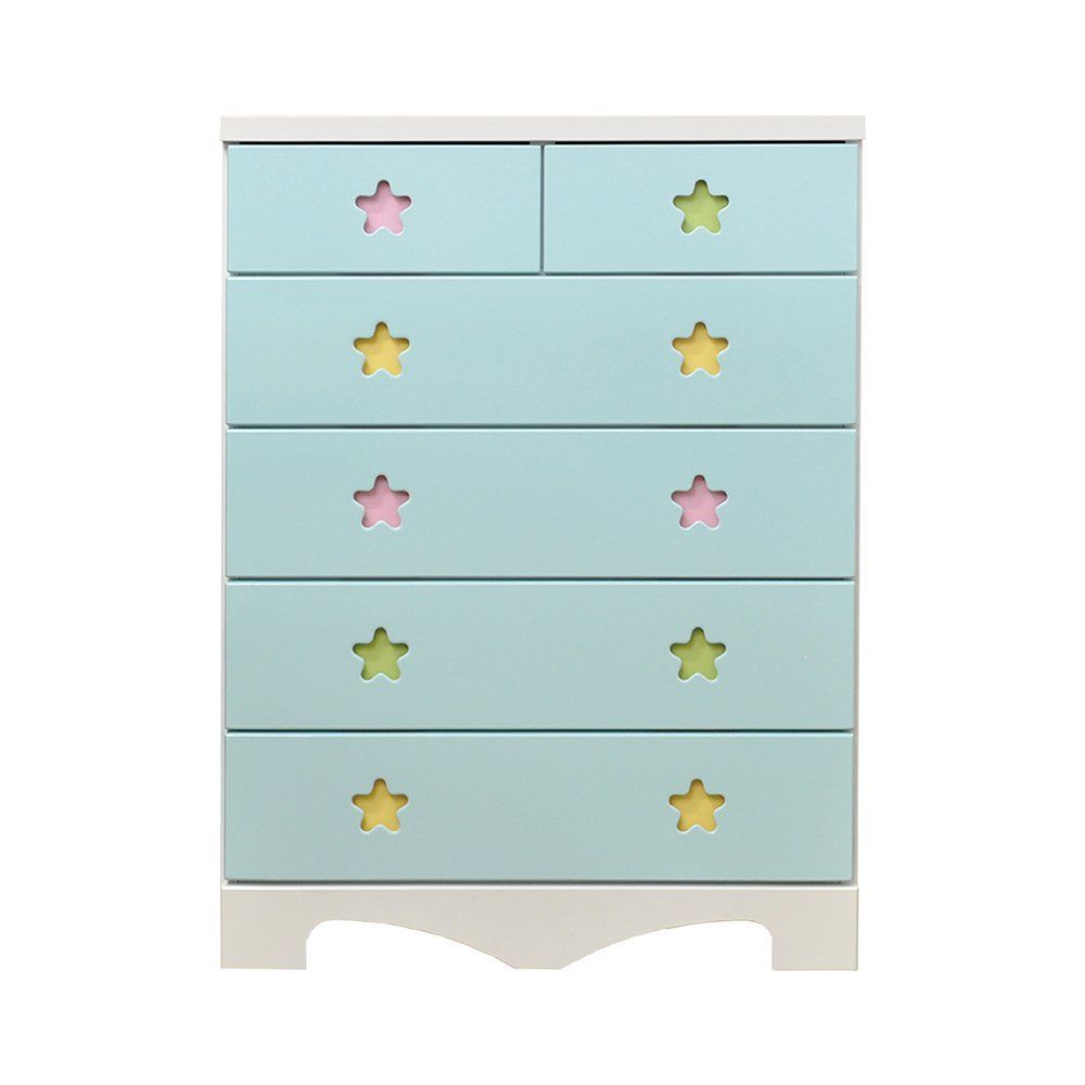 【人気商品】収納 箪笥 幅75cm タンス 5段 木製 ポップスター ハイチェスト 幅75cm5段タイプ キッズチェスト パステルブルー(取っ手いろいろ) アルファタカバ