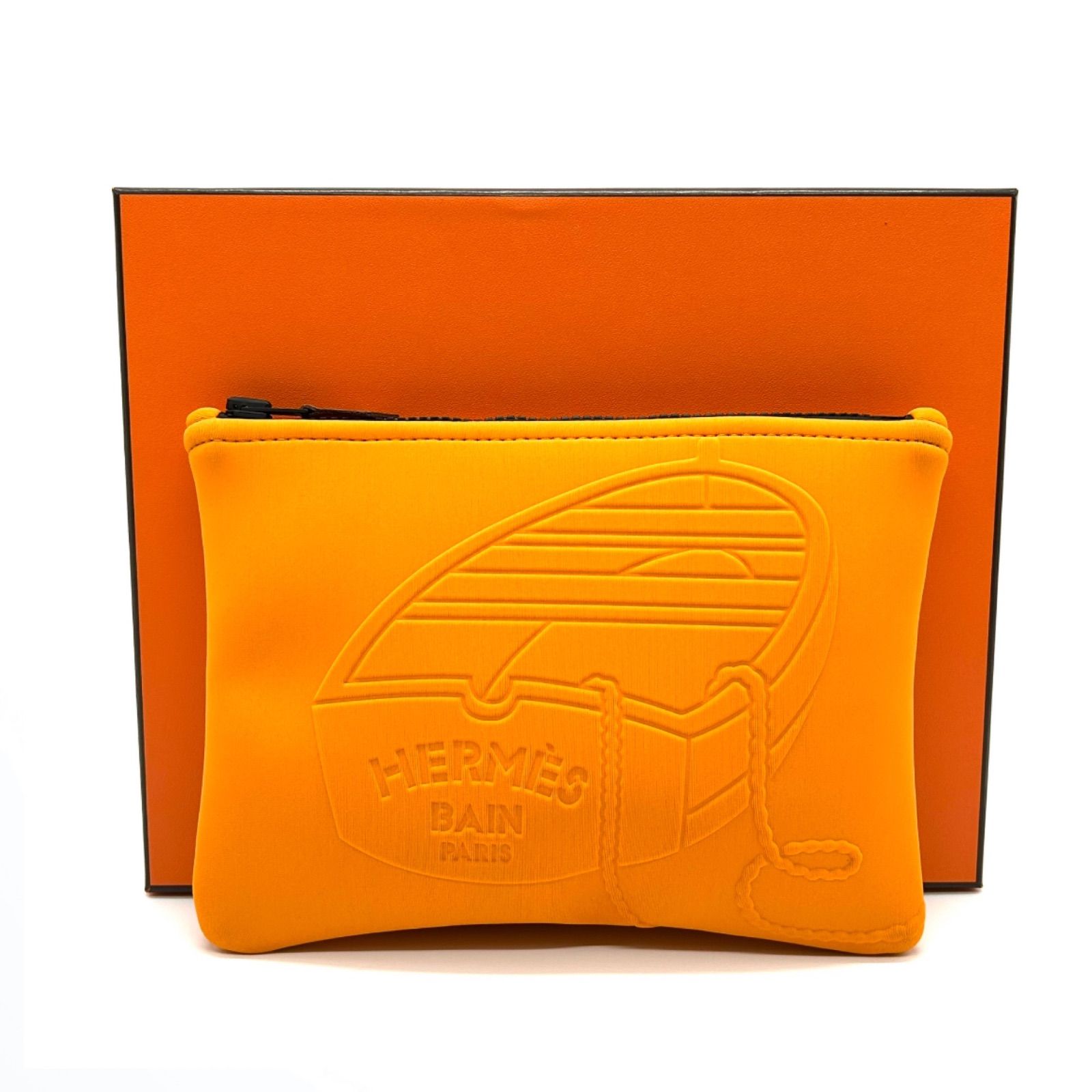 HERMES エルメス ネオバン タラサPM クラッチバッグ ロゴポーチ オレンジ タラサ バッグ 鞄 バッグインバッグ ブラック ロゴ ポリアミド エラスタン お出かけ 旅行 プレゼント レディース メンズ ユニセックス bag poach