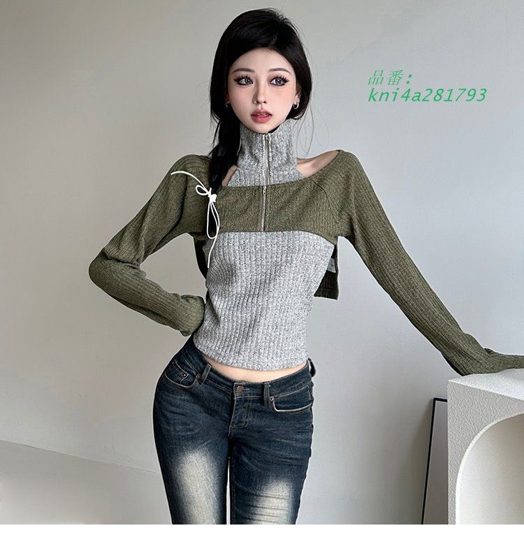 ニットボレロアンサンブル韓国ファッション kni4a281793