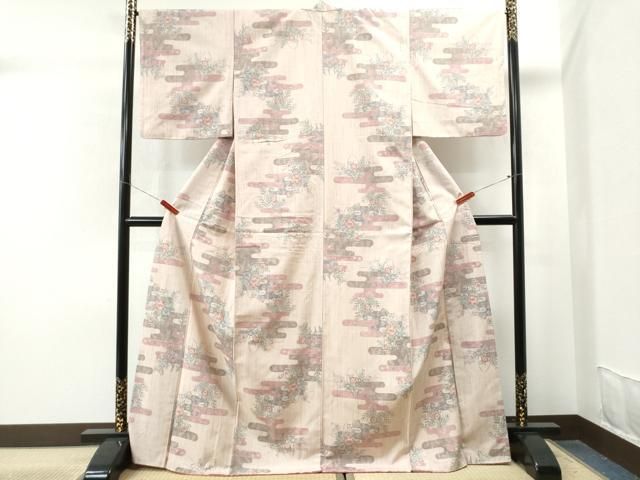 平和屋着物○小千谷紬 エ霞草花文 正絹 逸品 未使用 CAAS6927yc - メルカリ