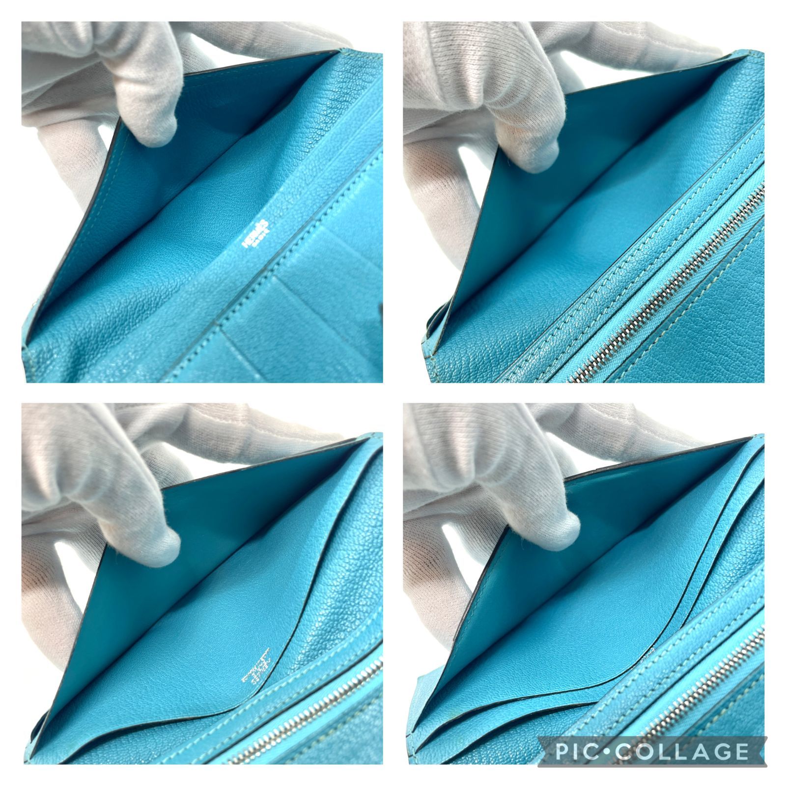 532】極美品 HERMES/エルメス べアン 二つ折り 長財布