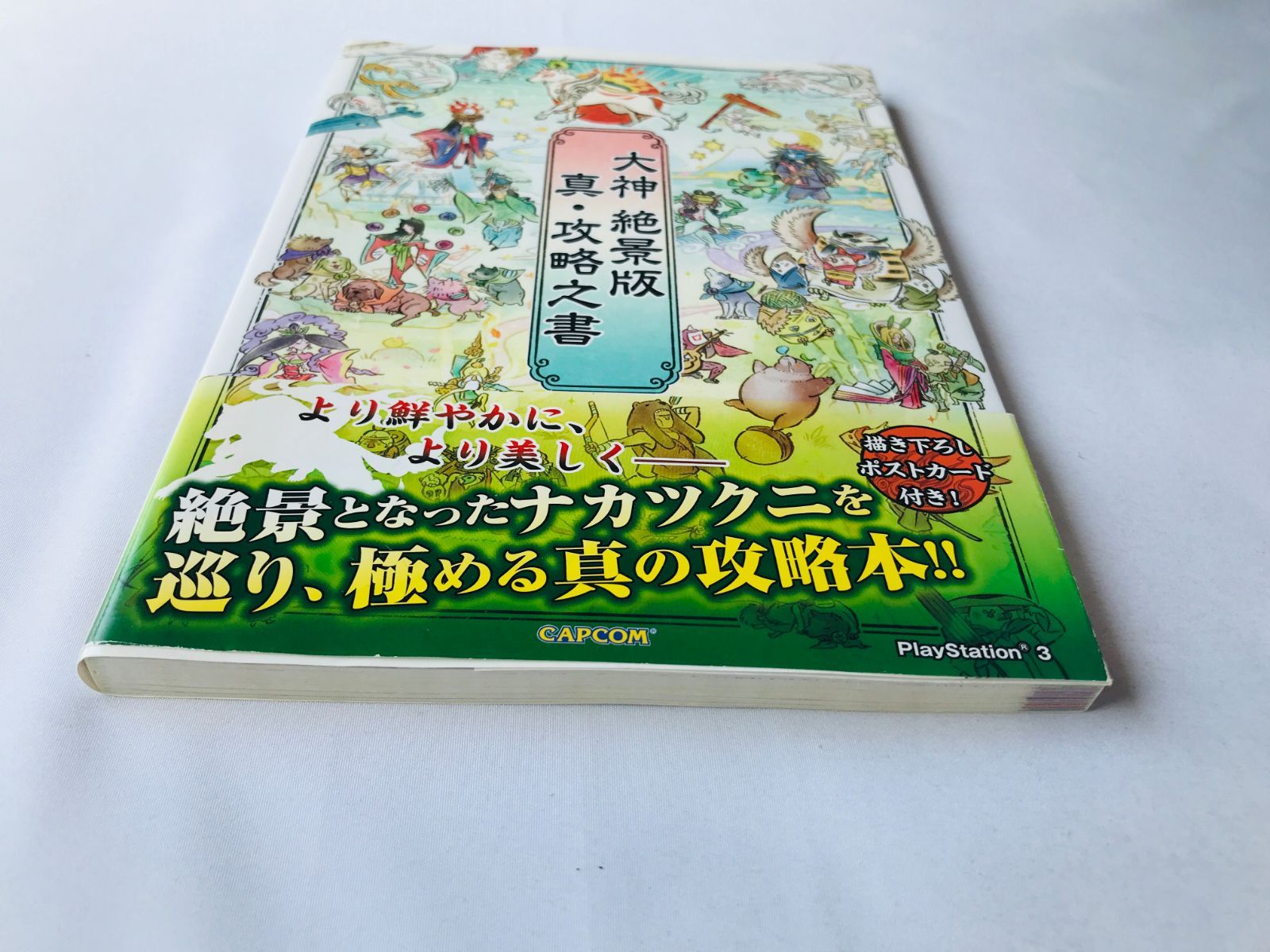 大神 絶景版 真・攻略之書 攻略本 ガイド 初版 ハガキ Okami HD