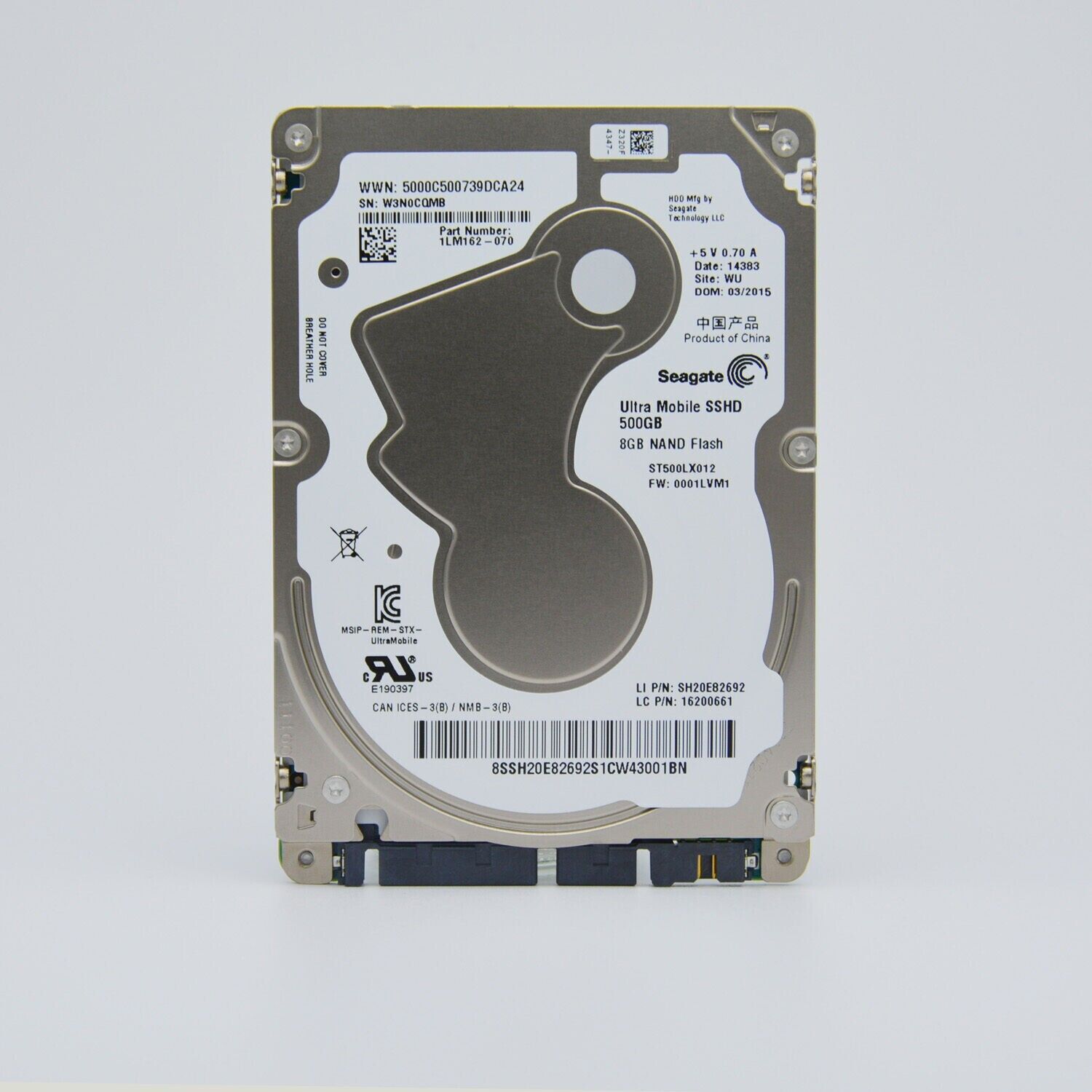 Seagate ST500LX012 500GB Ultra Mobile SSHD 8GB NAND Flash 5mm 2.5