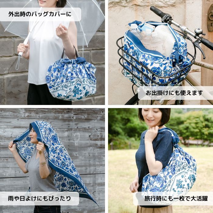 【新品】超撥水風呂敷 ながれ 染付更紗 そめつけさらさ 96cm - メルカリ