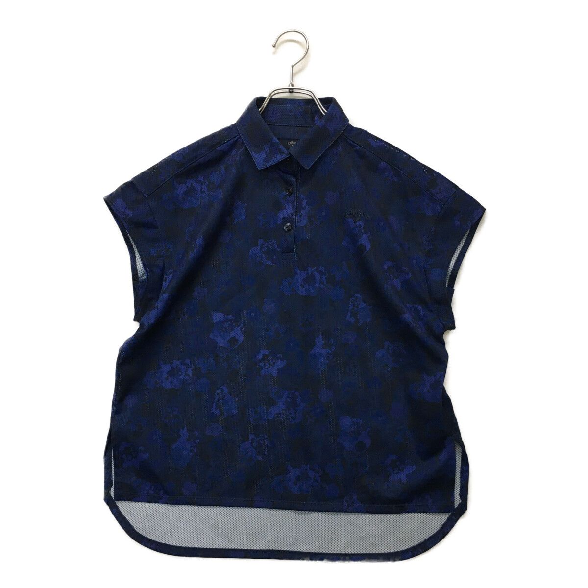 Callaway - coco 中古 キャロウェイ Callaway レディース 半袖ポロシャツ M ネイビー かざあなメッシュ 花柄 Callaway - coco 中古 キャロウェイ Callaway レディース 半袖