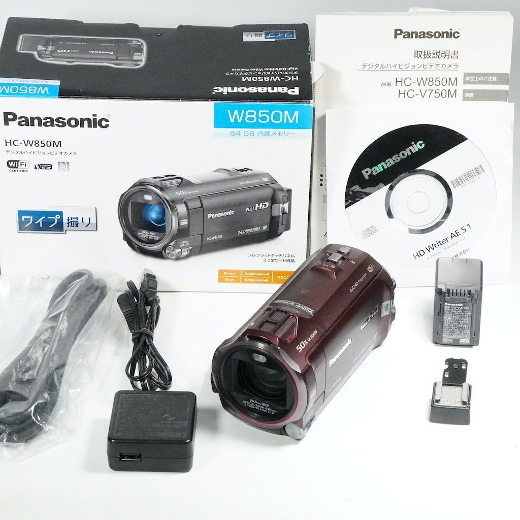 Panasonic パナソニック HC-W850M ブラウン 元箱 動作OK 返金保証