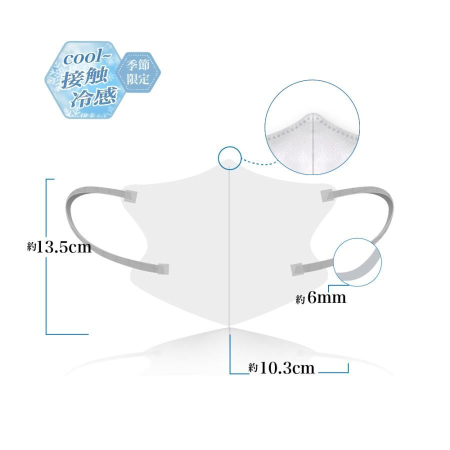 MASCLUB公式 マスク 冷感マスク 3Dマスク 20枚入 不織布マスク 接触冷
