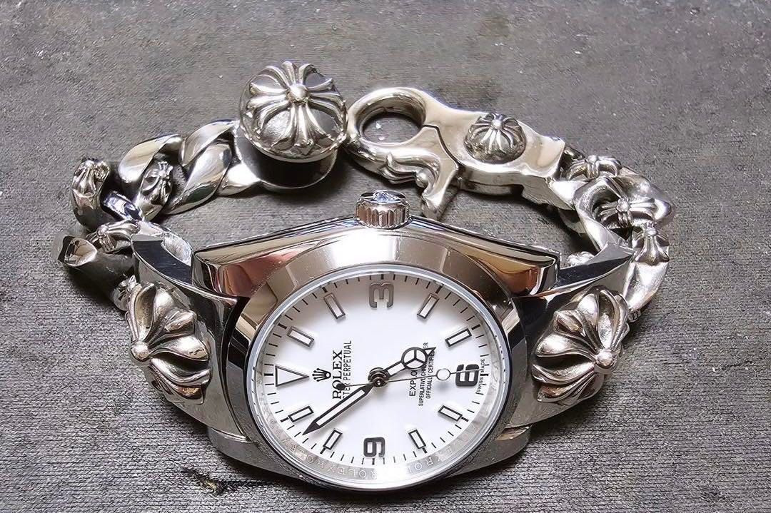 ⭐️JEN Watch 全花コマウォッチクラッシュベルト 17cm 刻印有 - メルカリ