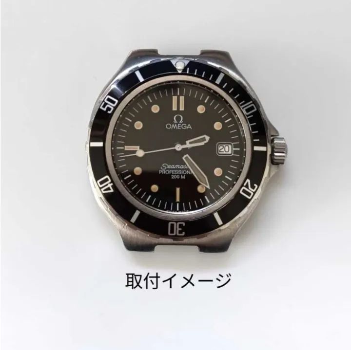 腕時計 修理交換用 社外部品 ベゼルインサート ブラック 黒 34×28mm【対応】オメガ シーマスター200 ボーイズ OMEGA プレボンド 互換  - 腕時計、アクセサリー