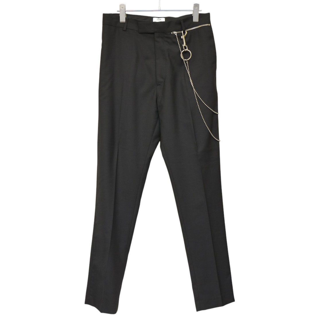 CMMN SWDN コモン スウェーデン 2018SS Ballchain Slacks ボールチェーン付ウールスラックスパンツ 96-04-81-04023 8054000217670
