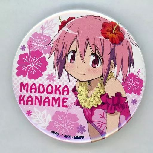 中古】バッジ・ピンズ 鹿目まどか(ハワイアン) 缶バッジ 「劇場