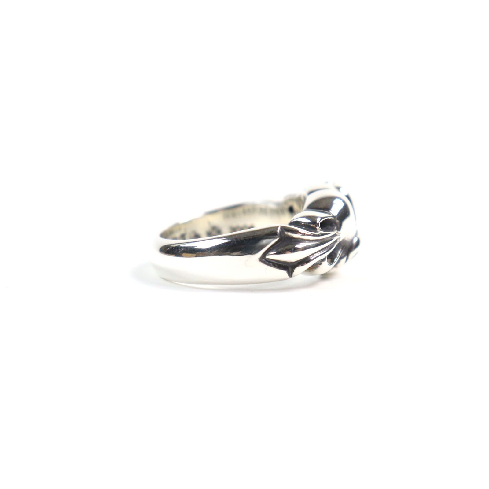 極美品○CHROME HEARTS クロムハーツ フローラルクロスハートリング