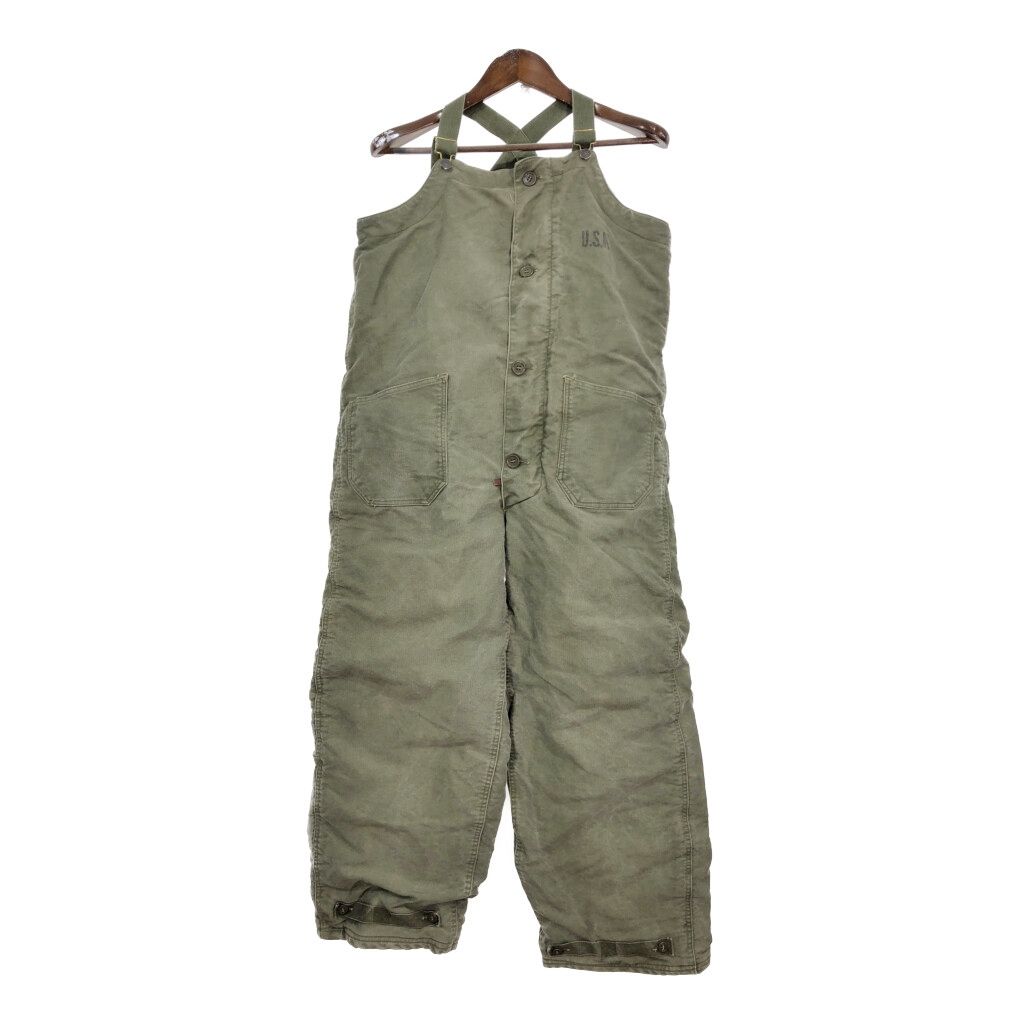 米軍 実物 N-1 デッキオーバーオール 40年代 米軍実物 U.S.NAVY N-1 デッキパンツ オーバーオール