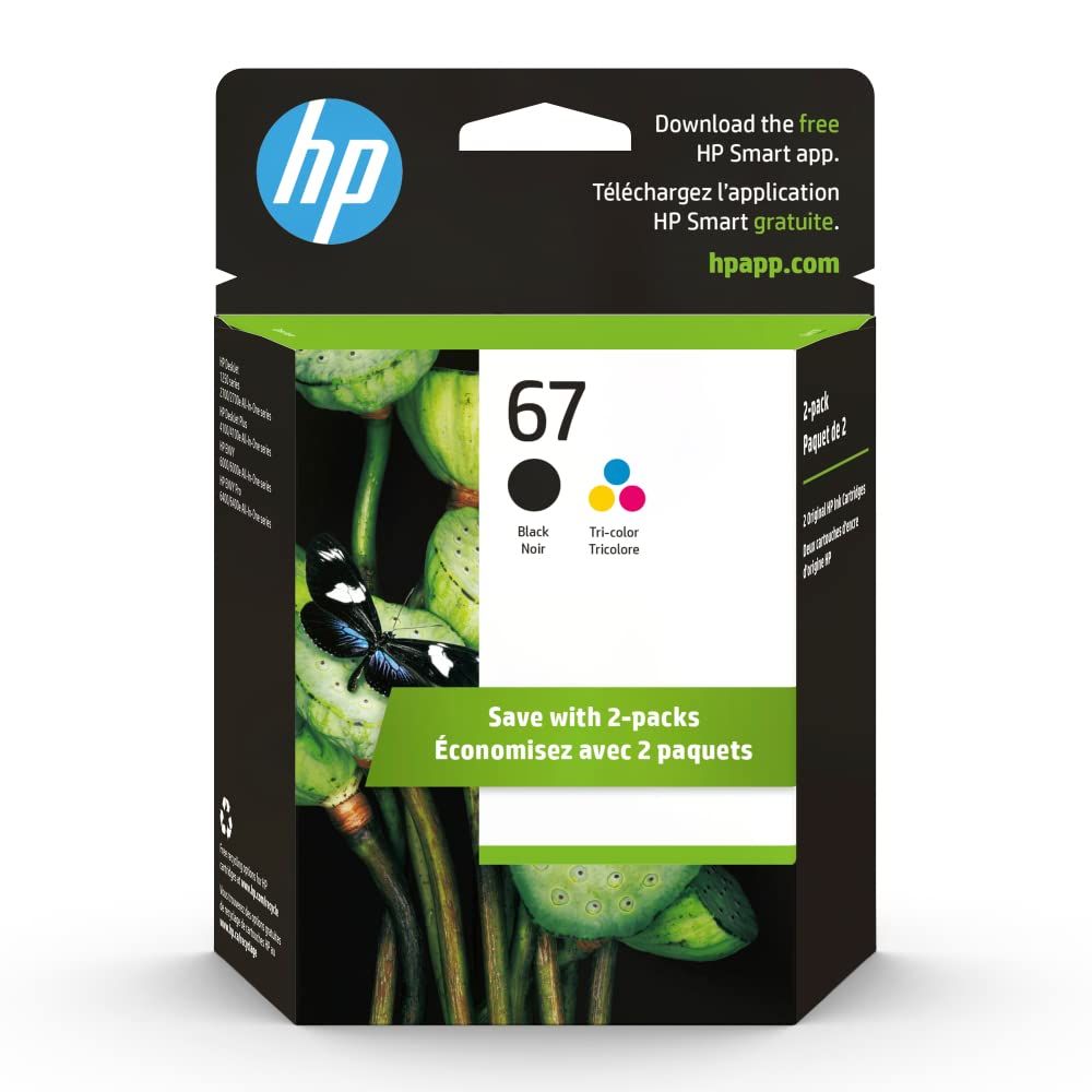 HP 67インクカートリッジ ブラック-3色 2個 3YP29AN