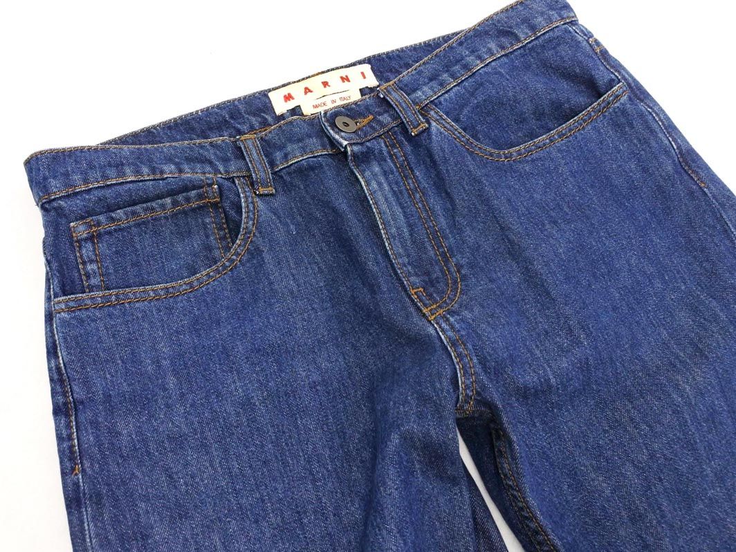 MARNI マルニ ロールアップ デニムパンツ size40|インディゴxオレンジ ◎レディース