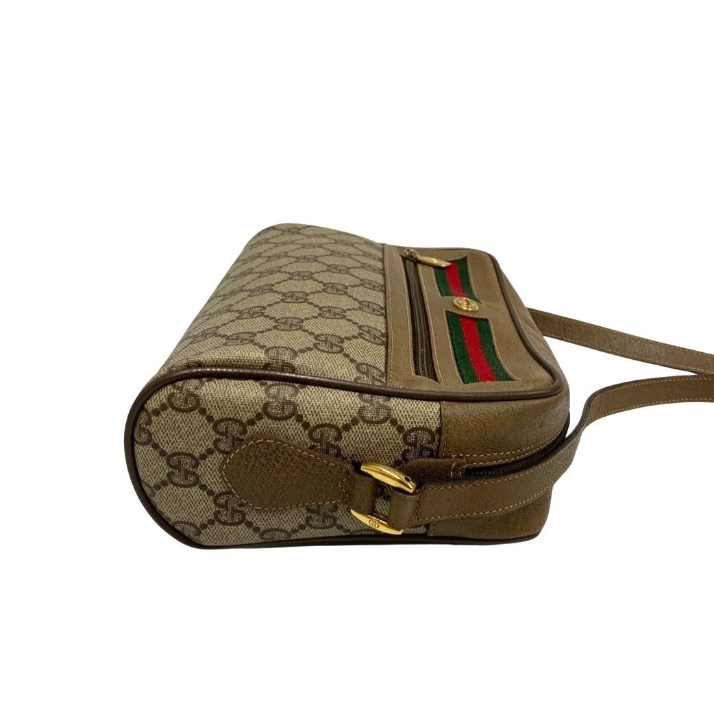 極 美品 GUCCI グッチ ヴィンテージ オールドグッチ シェリーライン GG 