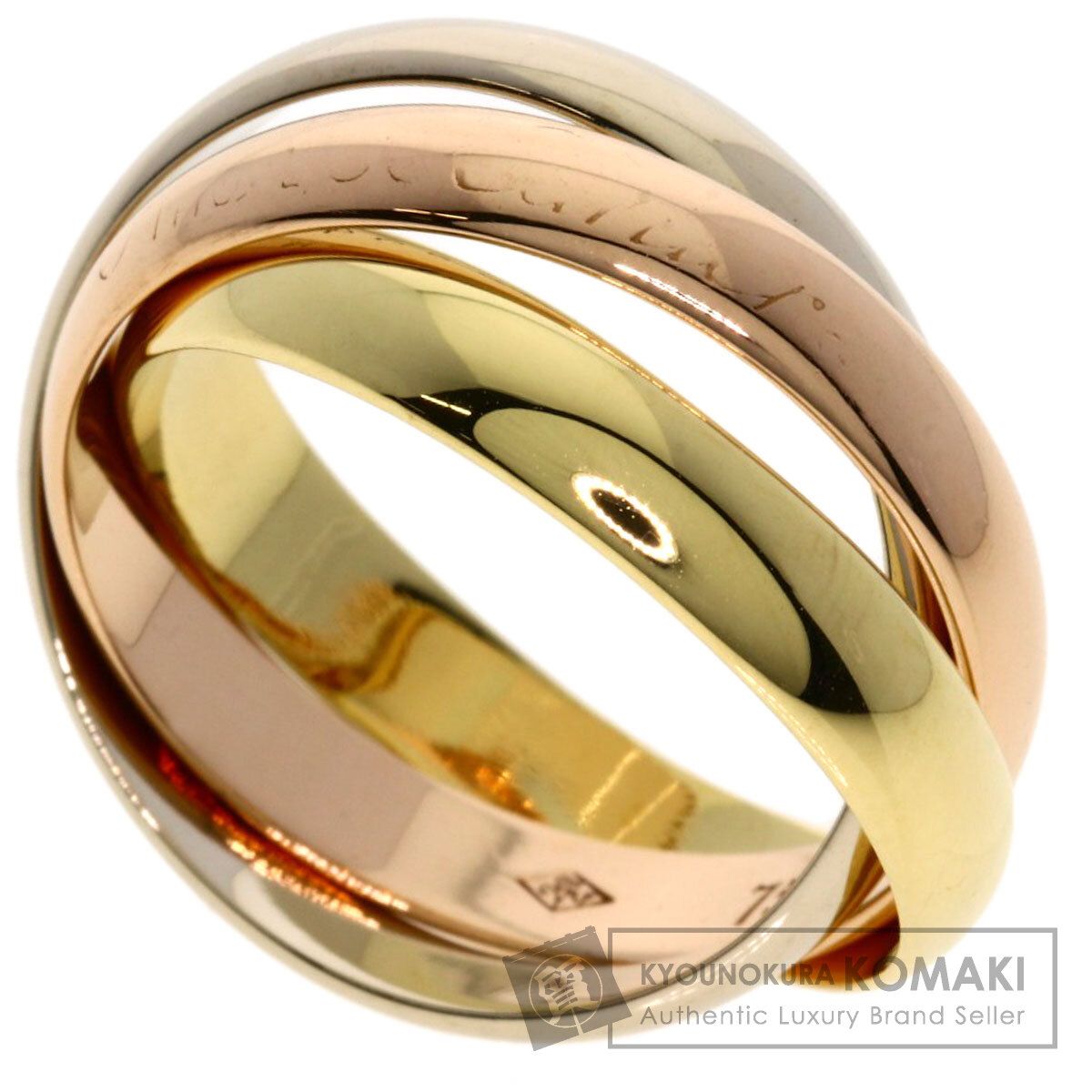 CARTIER カルティエ トリニティ #51 リング・指輪 K18YG K18WG