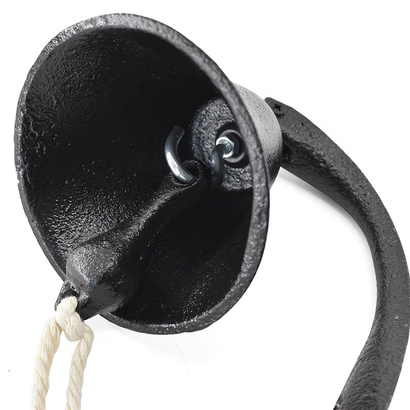 在庫処分】MrMrKura ドアベル 壁掛け鈴 玄関 店舗用 鋳鉄製 鈴 ロープ