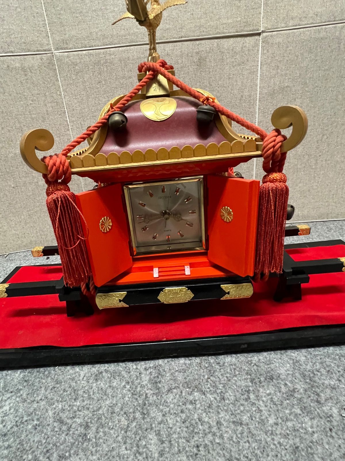 ⭐︎ CITIZEN 神輿型置き時計 神輿 神輿時計 装飾時計 - メルカリ