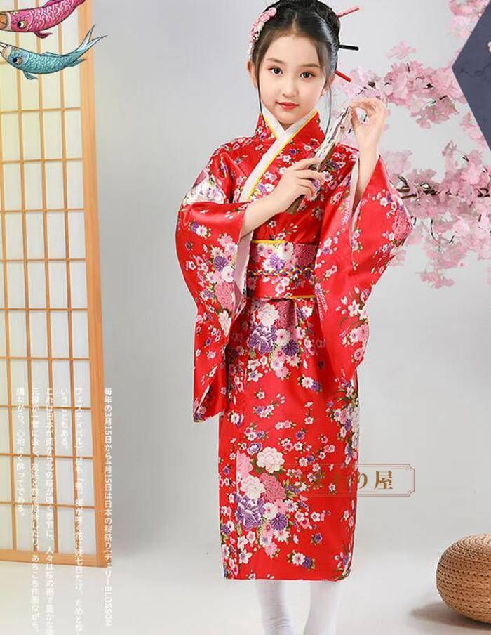 浴衣 子供 女の子 浴衣ドレス 桜柄 ワンピース キッズ　簡単着付け 子供服 着物 和服 浴衣 花火大会 盆踊り コスチューム 花柄 夏祭り 可愛い 和装 花柄 夏祭り 夕涼み会 お盆休み お祝い プレゼント ゆかた 仮装 和装siyuan04