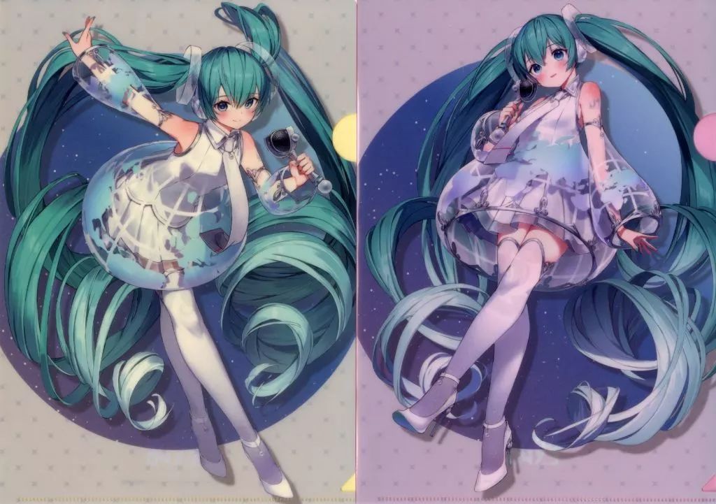 中古】クリアファイル 初音ミク A4クリアファイル2枚セット