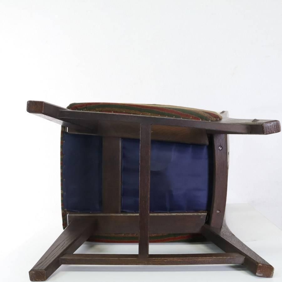 永田良介商店 70年代 タツ型彫刻 オーク無垢 小椅子 神戸洋家具 クラシカル MM12526 237h22 MARWIL-DEMENAGEMENTS_CH