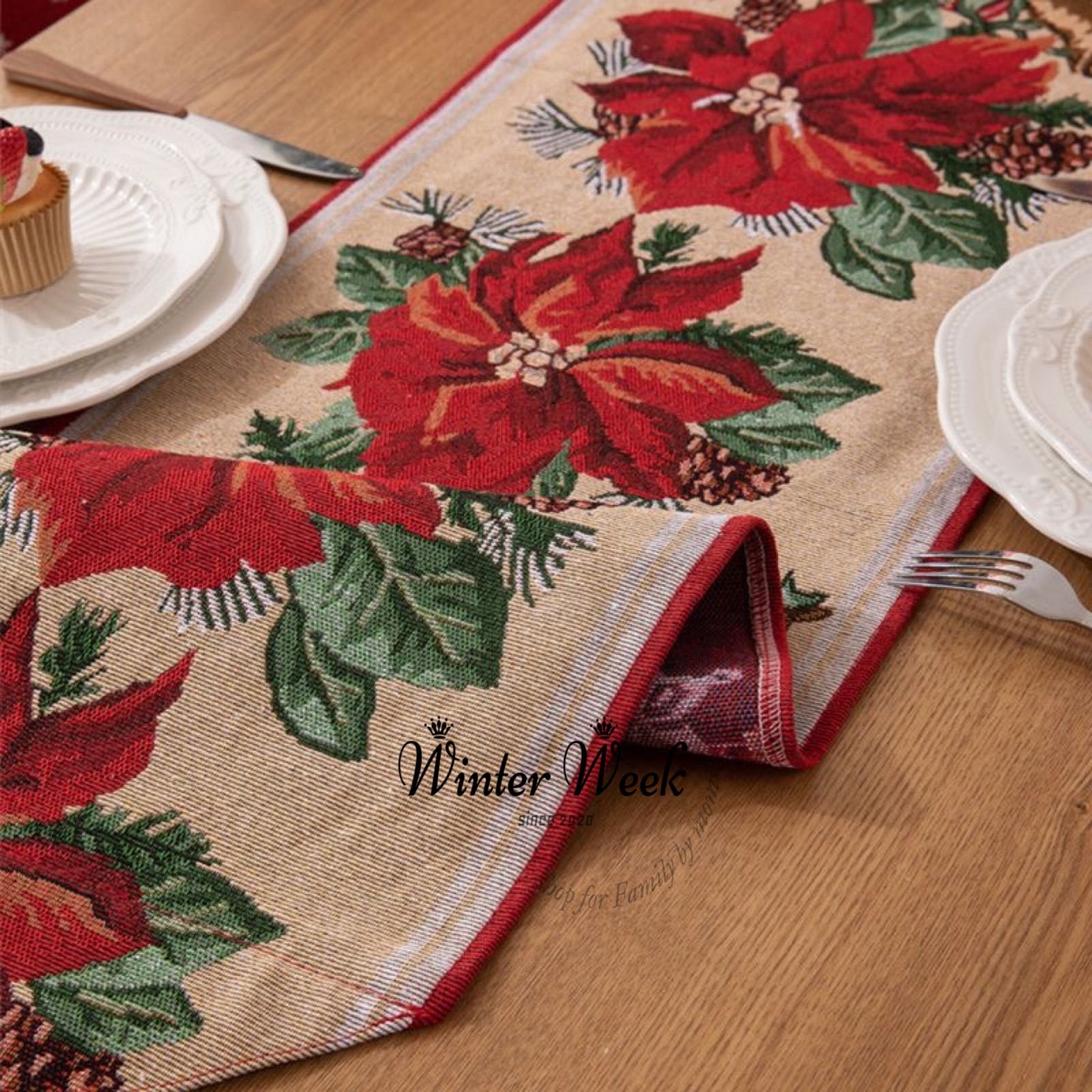 xm03-b テーブルランナー クリスマス レッド 北欧 テーブル