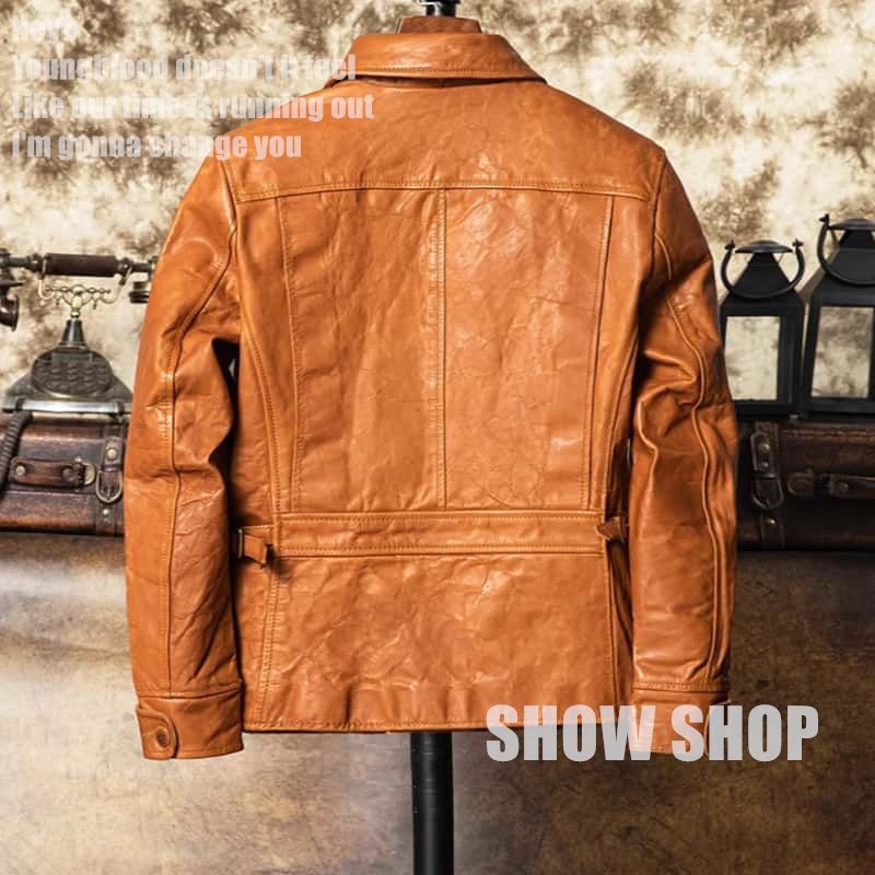 美品 メンズファッション 上質牛革復刻40