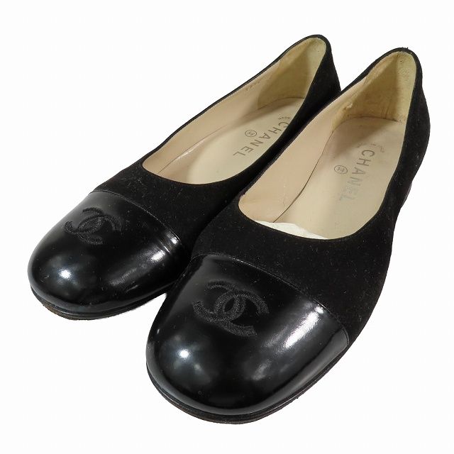 シャネル CHANEL ココマーク フラットシューズ パンプス ローヒール