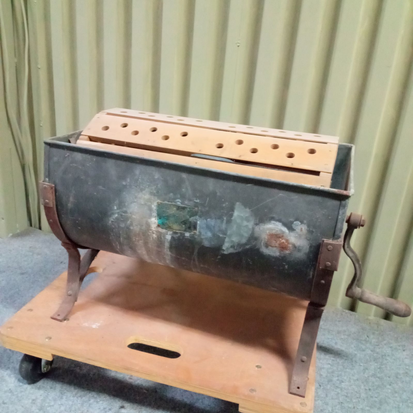 ◯ 手動式 へるくれす家庭用洗濯機械 手回し 手廻し 洗濯機 昭和レトロ