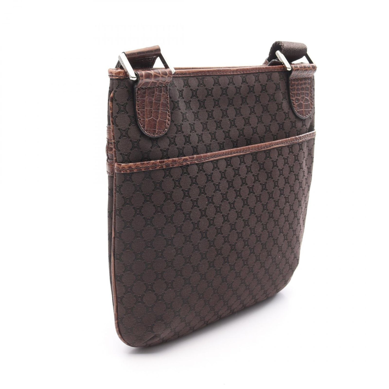 美品 セリーヌ キャンバス ショルダーバッグ Cマカダム ジャッキー ブラウン セリーヌ CELINE ショルダーバッグ マカダム ブラウン