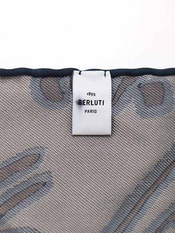 Berluti ベルルッティ ジャイアントシルクスクリット ハンカチチーフ